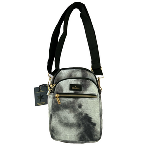Kedzie Aura Collection Roundtrip Convertible Black Gray Sling Crossbody Tie Dye